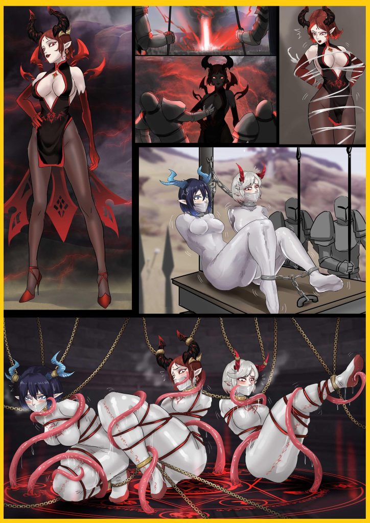 《强大魔王中陷阱03 》最强的魔王 高傲女王碾压人类军队 但最终还是被擒获 3位性感魔族美女被一网打尽 调教玩弄-5元站