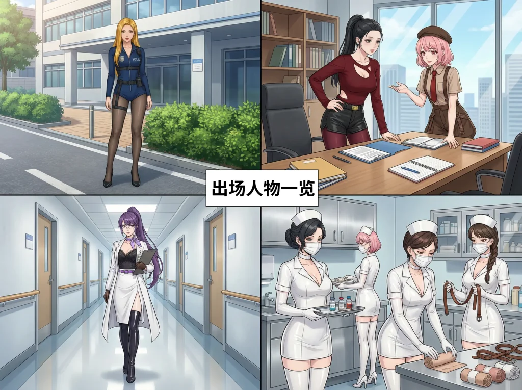 图片[2]-[moss128] 禁锢医院-搜查官携手女侦探姐妹潜入可疑精神病院，惨遭内鬼出卖被各个击破，女医生与护士们轮番羞耻玩弄侦探姐妹 [81P] - 5元站-5元站