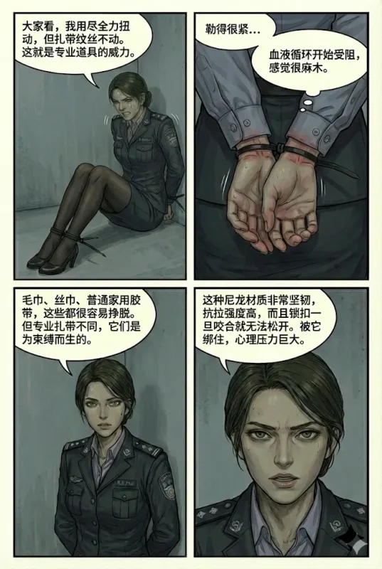 图片[2]-[lians] 女警自救讲堂专业篇（2）女警讲述被中级绑匪扎带束缚如何挣脱（内含堵嘴的详细流程和场景演示，介绍） [13P] - 5元站-5元站