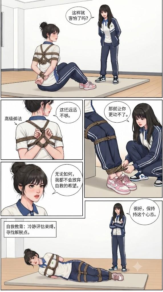 图片[3]-[lians] （中式校服篇）两个女生身穿中式校服演示如何自救，各种老师详细讲解，最后两个女生被老师装进麻袋用面包车运走（内含女生的结构图） [13P] - 5元站-5元站