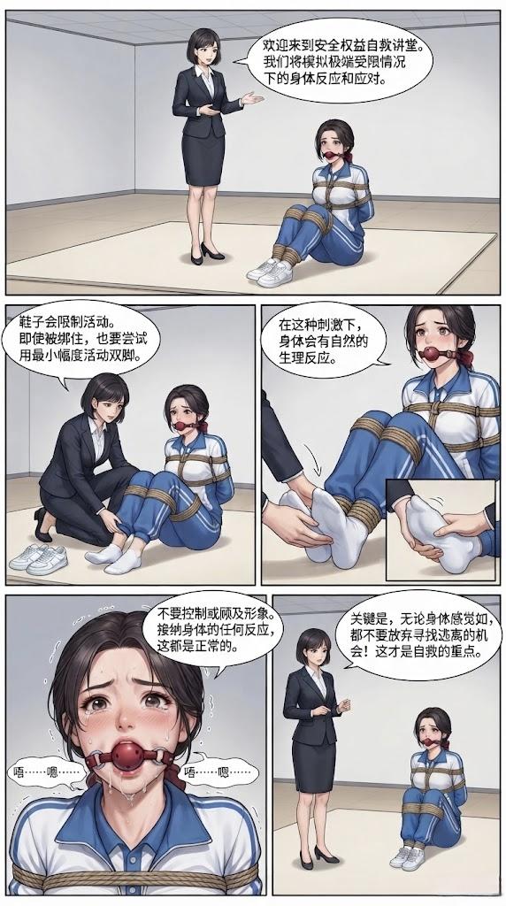 图片[3]-[lians] 安全自救讲堂专业篇（内含摸胸，摸腿，挠脚心，吊缚，反转女讲师被绑，口水，角色拆解图） [29P] - 5元站-5元站