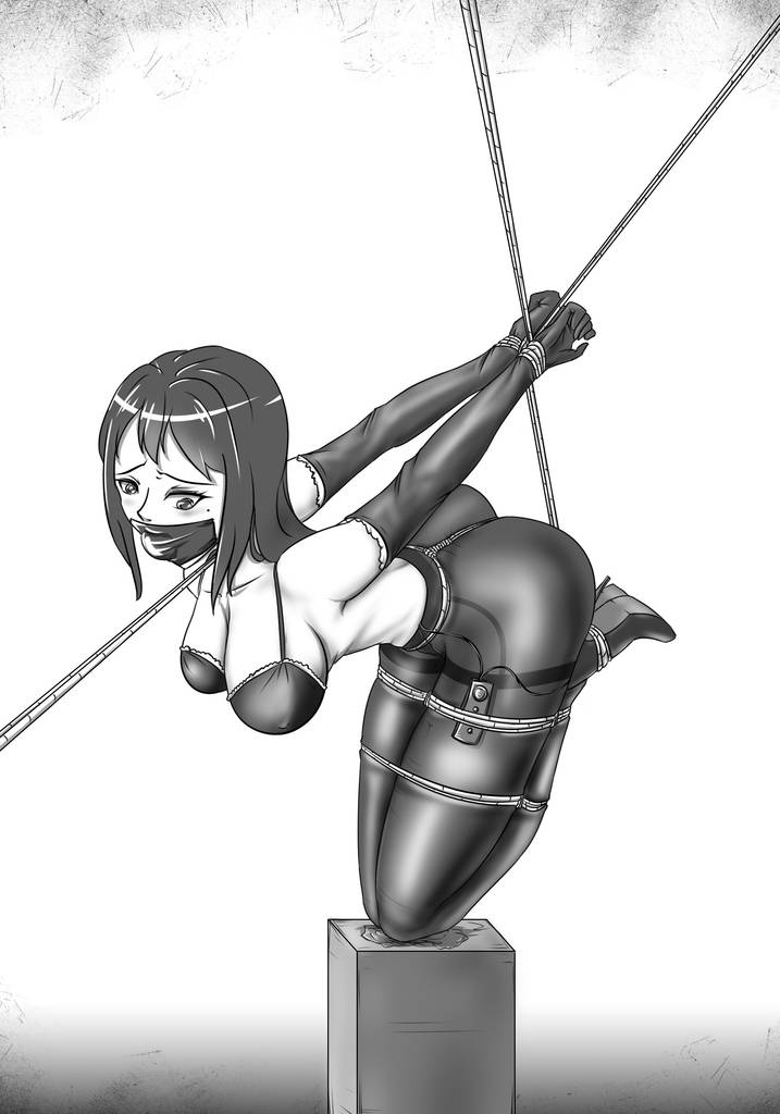 图片[2]-[画笔不画]《快递陷阱》美女总裁独自深夜签收莫名快递，不料身陷陷阱，被牢牢紧缚家中，挣扎良久被闯入的快递员装箱带走 [17P] - 5元站-5元站