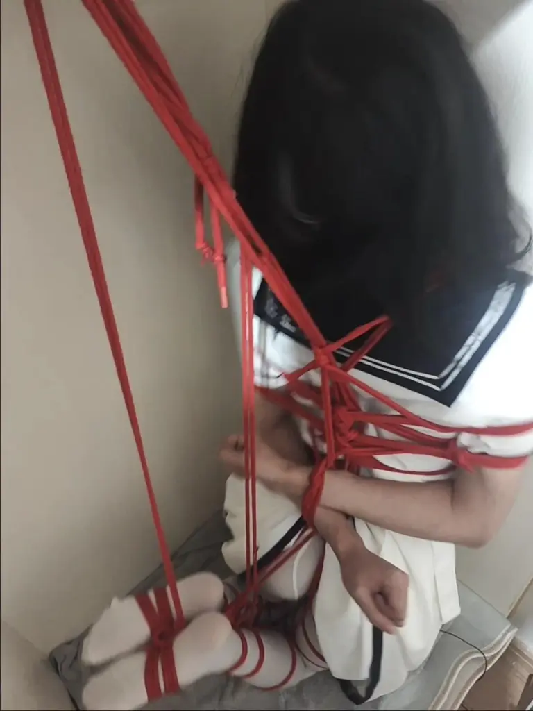 图片[2]-【小自白】男娘、白丝、纯白JK、全身紧缚被吊在柜子里前面打开训练器进行放置榨精-视频-5元站