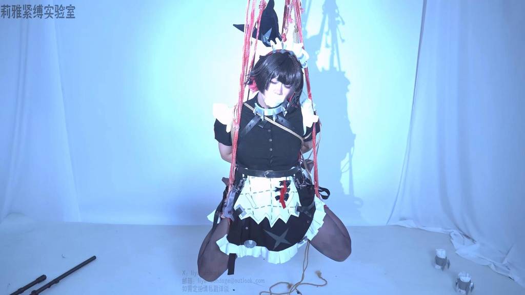 【莉雅】绳匠的委托 圆鲨鲨可爱捏~鲨鱼被人拿捏就应该吊起来cosplay/黑丝/紧缚/啵啵贝/吊缚/蒙眼/胶带封嘴-视频-5元站
