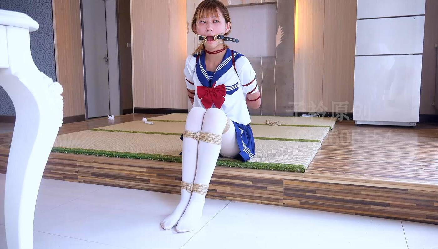 【子衿原创】小梦红绳勒颈五花口枷-视频-5元站