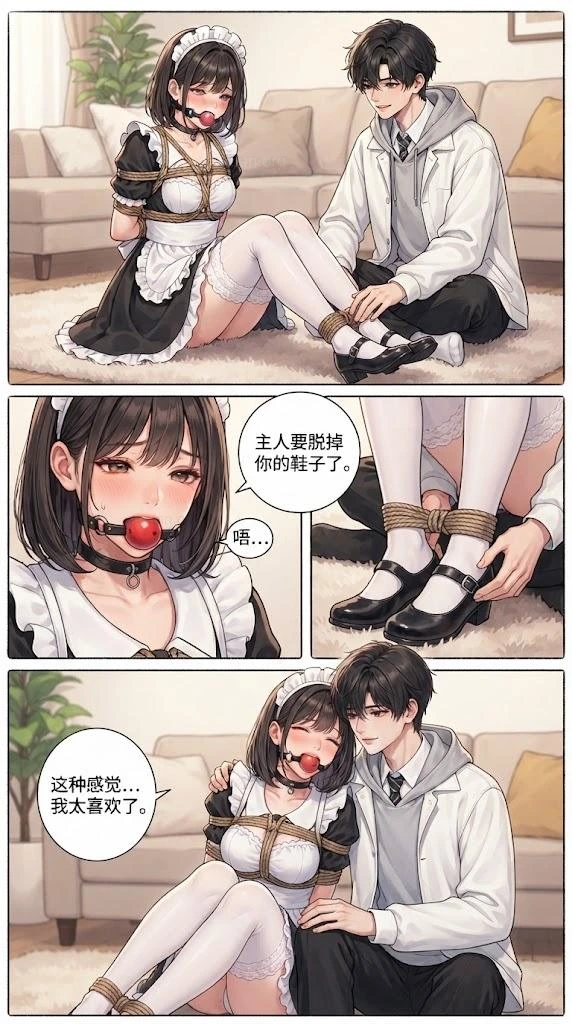 图片[2]-[lians] 妈妈的小秘密女仆篇（内含电击，挠脚，吊缚，铐子，原味袜子堵嘴，认主情节） [38P] - 5元站-5元站