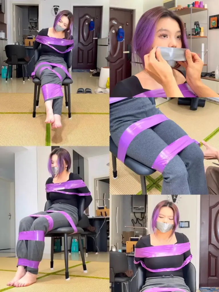 【默示录】新模小璃，紫色胶带捆绑体验~-视频-5元站
