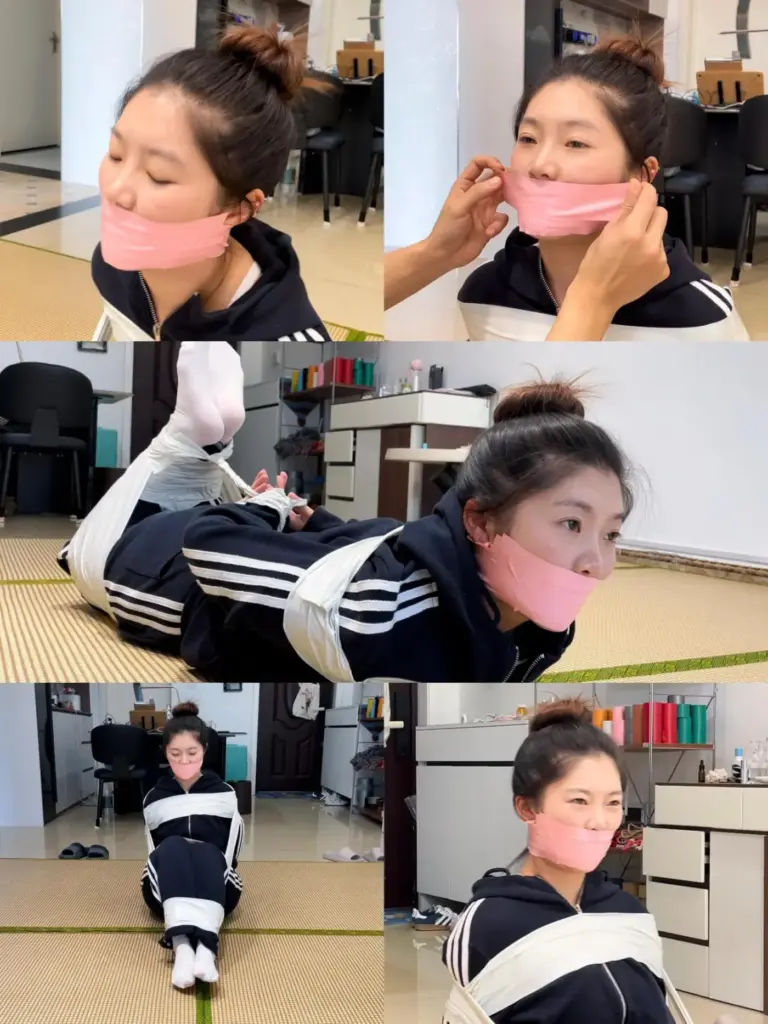 【默示录】【小河】白袜+粉色胶带封嘴+驷马~-视频-5元站