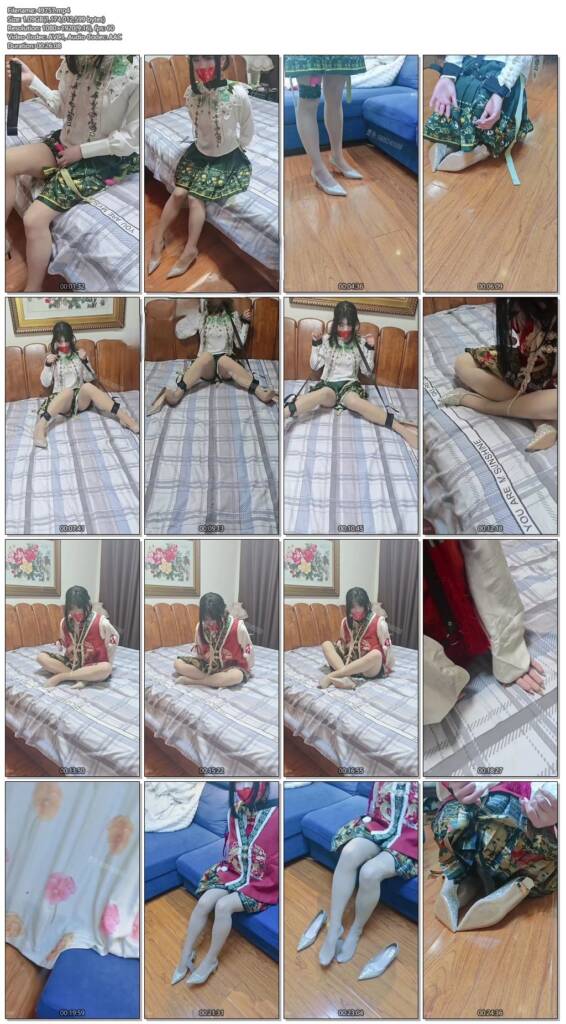 图片[2]-【墨色】两身新中式改良汉服短裙 自己放置跳蛋 内裤堵嘴 分腿拘束带团缚两种绑法 坐假阳具 足j-视频-5元站